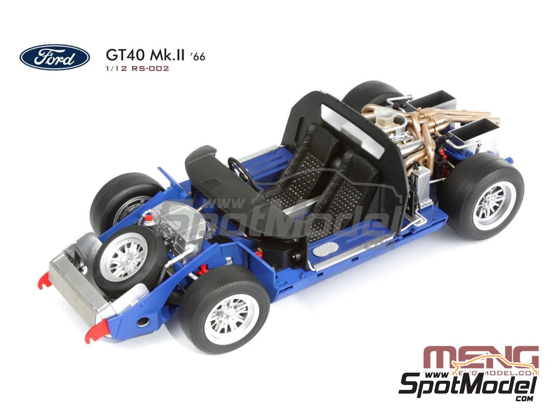 Meng Model RS-002: Car scale model kit 1/12 scale - Ford GT40 Mk 
